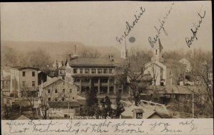Frenchtown New Jersey NJ Town Buildings 1907 Used Real Photo Postcard