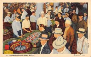 Reno Nevada Famous Bank Club Gambling Antique Postcard K41381