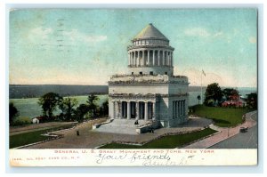 Glitter General US Grant Monument Tomb New York 1905 Brooklyn Antique Postcard 