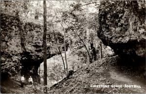 Limestone Gorge, Bakers Fork Ohio Brush Creek Fort Hill Postcard N11