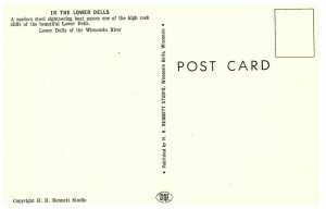 Lower Dwells Wisconsin River Sightseeing Boat Postcard