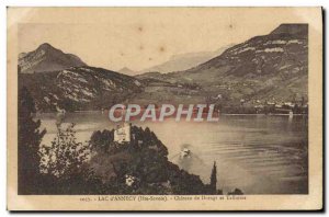 Old Postcard Lake D & # 39Annecy Chateau De Duingt And Talloires