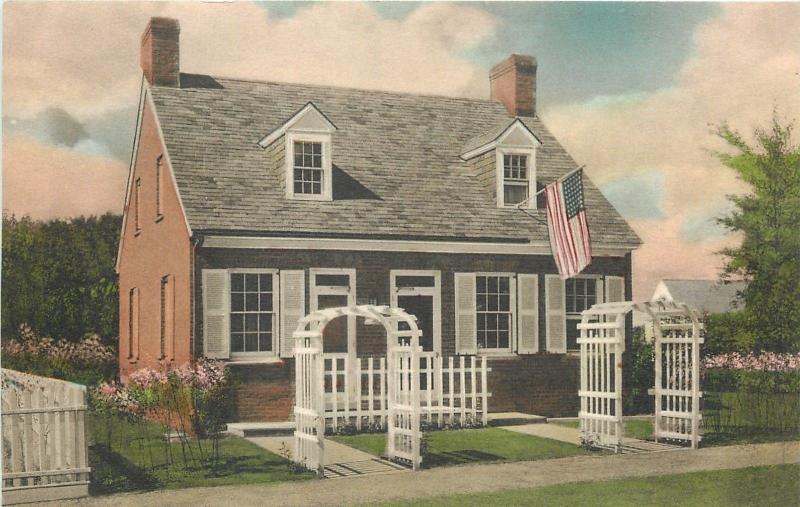 Dearborn MI~Barbara Fritchie House~Colonial Village~1920s Albertype Handcolored 