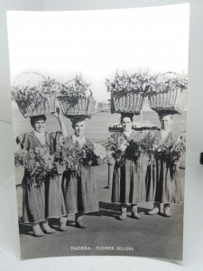 Madeira Flower Sellers Portugal Vintage RP Postcard