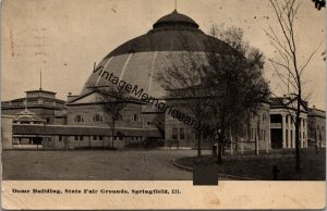 Dome Building State Fair Grounds Springfield IL Postcard PC253