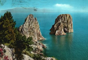 Vintage Postcard 1960 Capri I. Faraglioni Crags Rock Formation Campania Italy