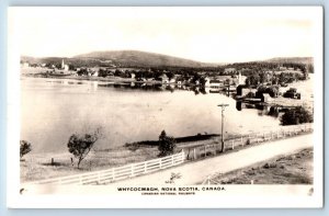 Whycocmagh Nova Scotia Canada Postcard Canadian Nat Railways c1920's RPPC Photo