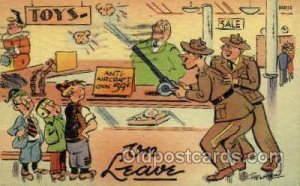 Military Comic 1942 postal marking on front of card, postal used 1942, no stamp