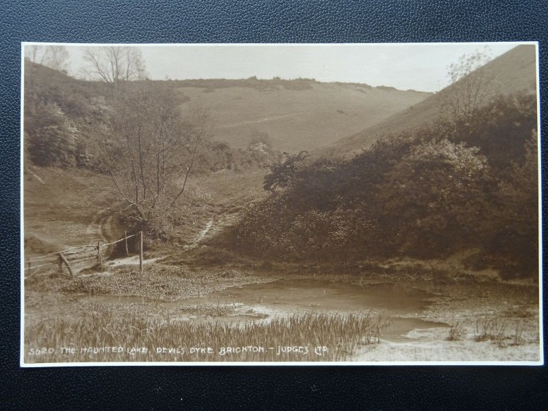 Sussex BRIGHTON The Haunted Lake DEVIL'S DYKE c1920 RP Postcard by Judges 