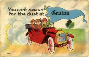 Old Car Greetings from Groton NY, New York pm 1914