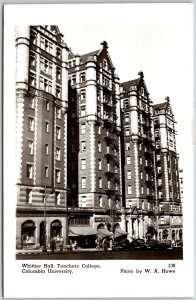 Whittier Hall Teachers College Columbia University NYC Real Photo RPPC Postcard