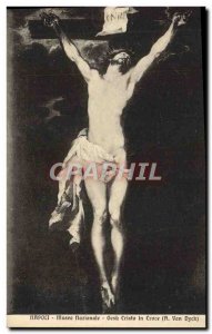 Postcard Old Napoli Museo Nazionale Gesu Cristo In Croce Van Dyck