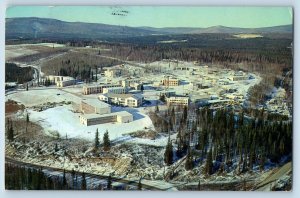 Fairbanks Alaska AK Postcard University Close-Up Aerial View Campus 1961 Vintage