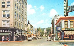 Frankfort KY St Clair Street Movie Marquee Storefronts Old Cars, Postcard