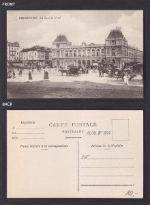 Vintage Postcard Belgium Brussels North Station