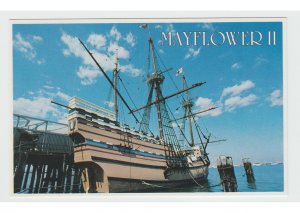 Massachusetts MA Plymouth Mayflower II Ship Postcard