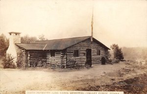 314th Infantry Log Cabin Memorial real photo Valley Forge, Pennsylvania PA