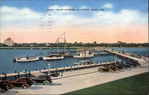 Gulfport MS Small Craft Harbor Linen Postcard