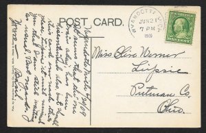 Band Concert People in Stands & Canoes Belle Isle Detroit MI Used c1909