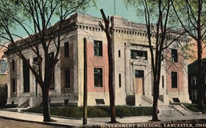 Vintage Postcard Government Building Lancaster Ohio OH F.M. Kirby & Co. Pub
