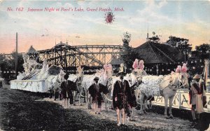 Japanese Night Parade Float Reed's Lake Grand Rapids 1910 Michigan postcard