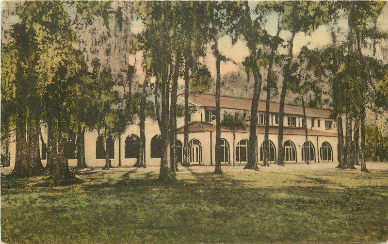 Albertype 1920s Lodge Wakulla Springs Florida hand colored Postcard 5740