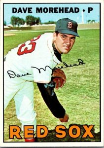 1967 Topps Baseball Card Dave Morehead Boston Red Sox sk1809