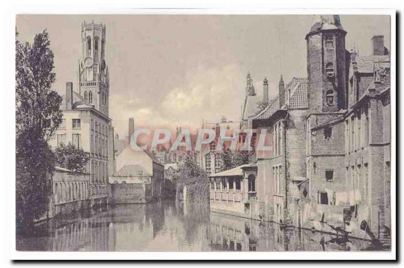 Bruges Old Postcard Quai du Rosaire