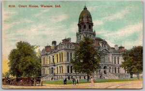 Warsaw Indiana 1912 Postcard Court House