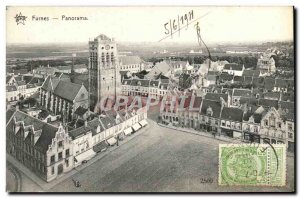 Old Postcard Furnes Panorama