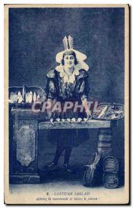 Old Postcard Les Sables D Olonne Purchase the market and let the fish Folklor...