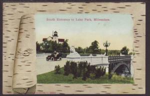 South Entrance,Lake Park,Milwaukee,WI Postcard 