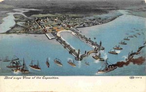 Birds Eye View Battleships Jamestown Exposition 1907 Virginia postcard