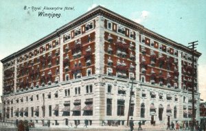 Vintage Postcard 1910's Royal Alexandra Hotel Historic Site Winnipeg Canada