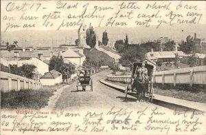 Citadel Hill Quebec Horse Carriages c1900-20s Vintage Postcard