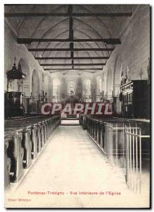 Old Postcard Fontenay Tresigny View of the Inner & # 39Eglise