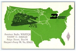 Harpers Ferry West Virginia WV Postcard Amateur Radio WA8UQX Harry Dahlin c1940