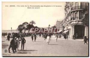 Nice Old Postcard A corner of the Promenade des Anglais 11 hours Sunbathing