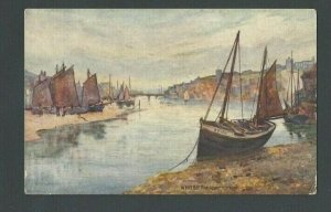 Ca 1906 Post Card Grt Britain East Yorkshire Coast W/Sailboats A Tuck Card