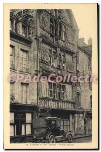 Postcard Old Street Trinite Falaise Old house