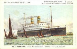 TSS Veendam Holland - America Line, Steamer, Steam Boat, Ship Unused close to...