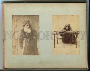 3168087 JEW Jewish Man & SELLER Beggar old 2 REAL PHOTOs