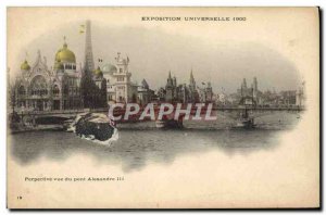 Old Postcard Paris Exposition Universelle 1900 Perspective view of the Alexan...