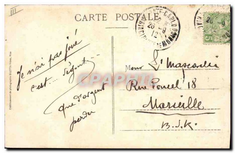 Old Postcard Monte Carlo Casino roulette game room