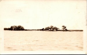 Real Photo Postcard Sister Island in Delta, Ontario, Canada