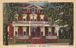 Postcard Carslake's Dining Rooms Mt Holly NJ