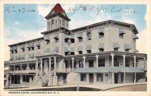 Alexandria Bay New York Marsden House Exterior Antique Postcard K27617