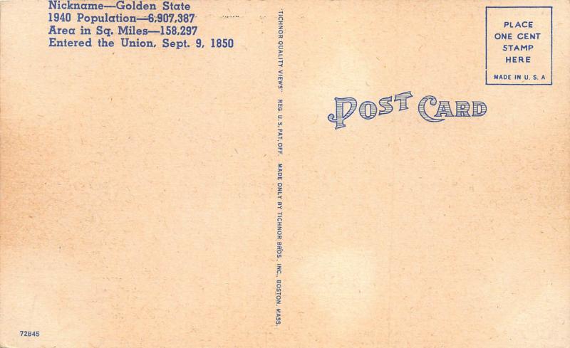 Greetings from San Francisco, California, Early Postcard, Unused