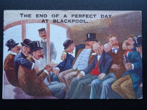 Lancashire BLACKPOOL DAY TRIP The End of a Perfect Day c1917 Postcard by Corona