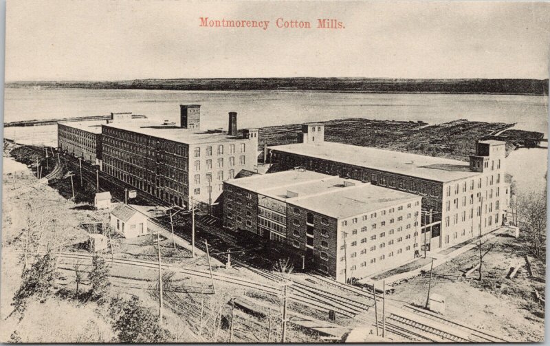 Montmorency Cotton Mills Quebec QC Unused Postcard F12